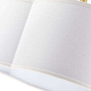 4-Light Scallop Semi Flush Mount Ceiling Light, Gold