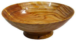 Natural Geo Rosewood 12" Decorative Fruit Bowl