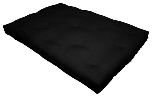 Beautiful Thick Cotton Poly Futon Mattress, Black