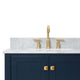 ARIEL Cambridge 43" Left Rectangle Sink Bath Vanity Carrara Marble