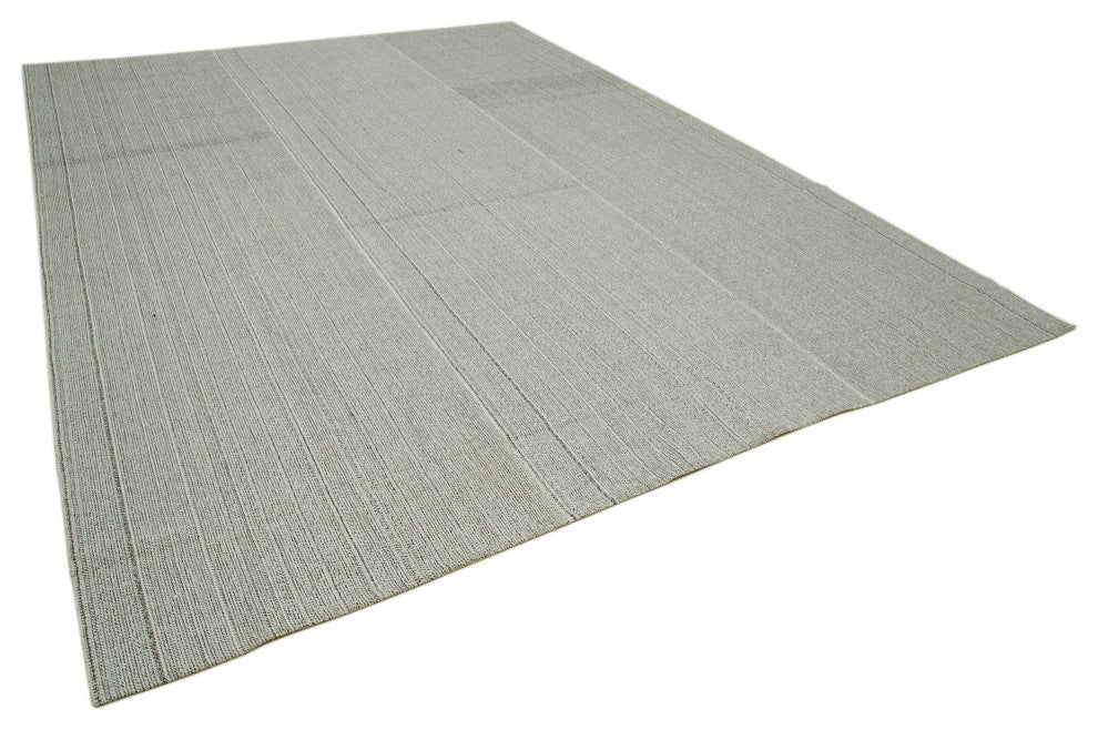 Rug N Carpet - Handmade Turkish 10' 1'' x 13' 7'' Modern Design Wool Kilim Rug