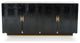 HomeRoots 32" Black Crocodile and Rosegold MDF Buffet