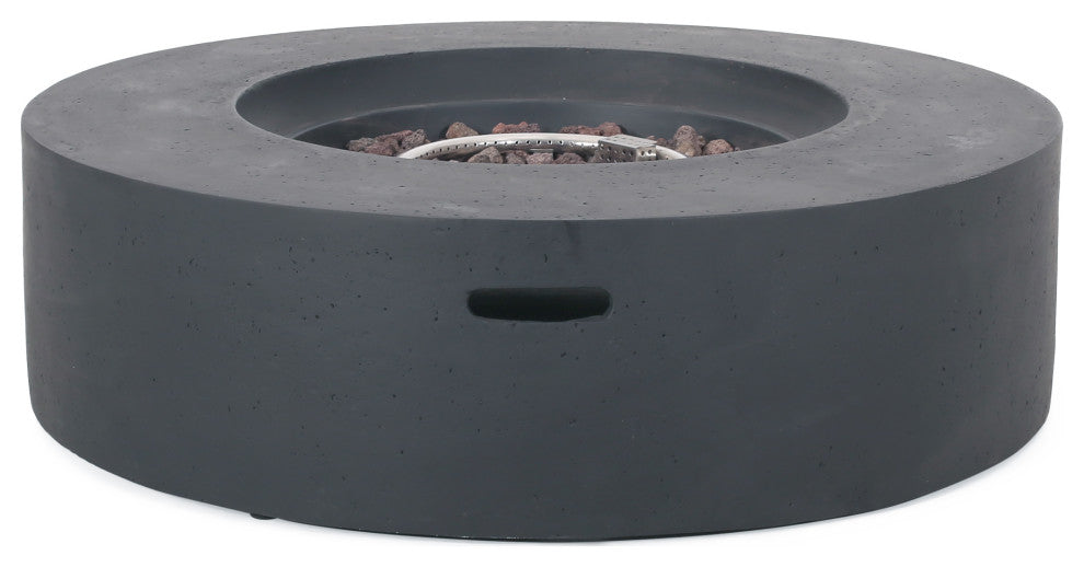 Hearth Outdoor 50,000 BTU Circular Fire Pit, No Tank Holder, Dark Gray