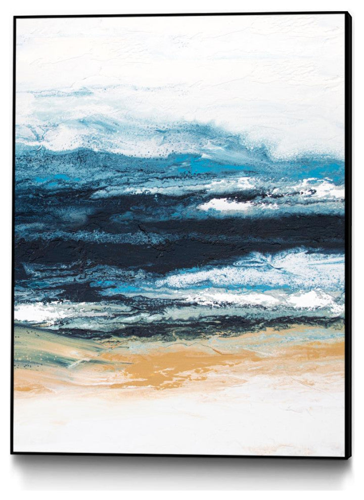 "Grey Smoke -2" Framed Canvas by Giant Art 24"x32"