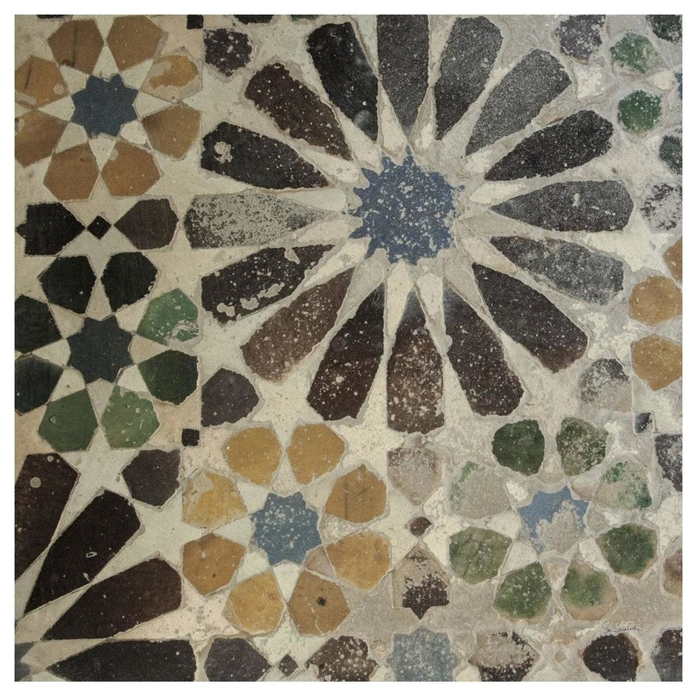 "Alhambra Tile III" Digital Paper Print by Sue Schlabach, 26"x26"