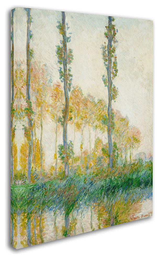 'The Three Trees Autumn' Canvas Art by Claude Monet