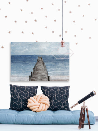 "Old Dock" Painting Print on Wrapped Canvas, 60x40