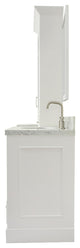 Ariel Stafford 85" Rectangle Sinks Bath Vanity Carrara Marble Espresso