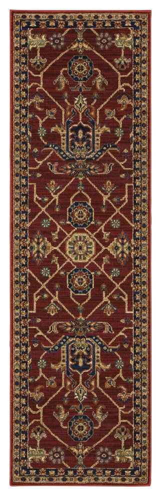 Oriental Weavers Ankara Indoor Rug Red/ Blue 2'3" X 7'6"