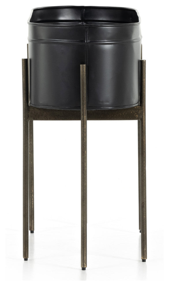 Jed Large Planter-Iron Matte Black