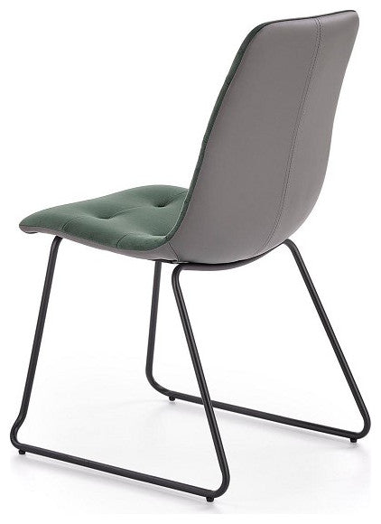 CHARA Dining Set, White/White/Green