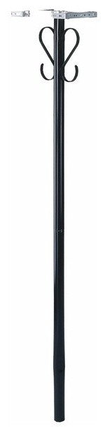 Gibraltar PBK00000 Premium Round Steel Mailbox Post, Black, 56" High