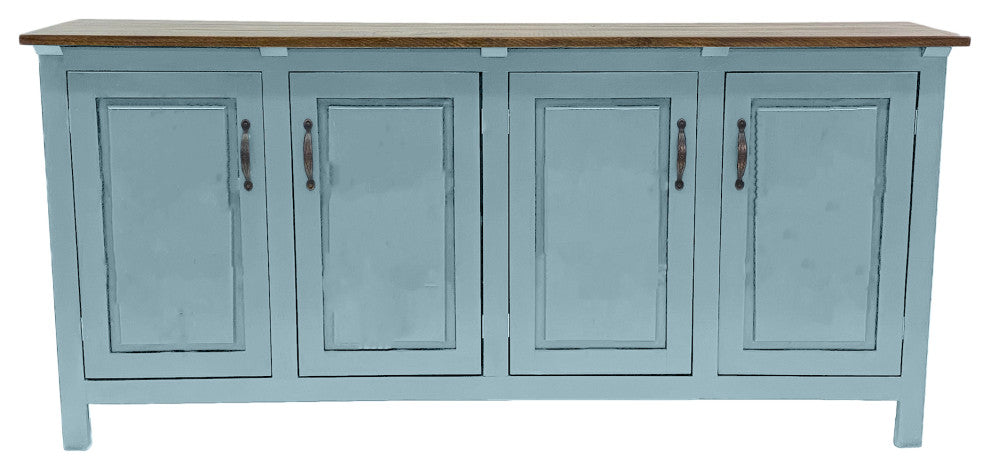 80" Modern Sideboard Buffet, Interesting Aqua