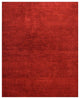 Hand Knotted Loom Silk Mix Area Rug Solid Light Red