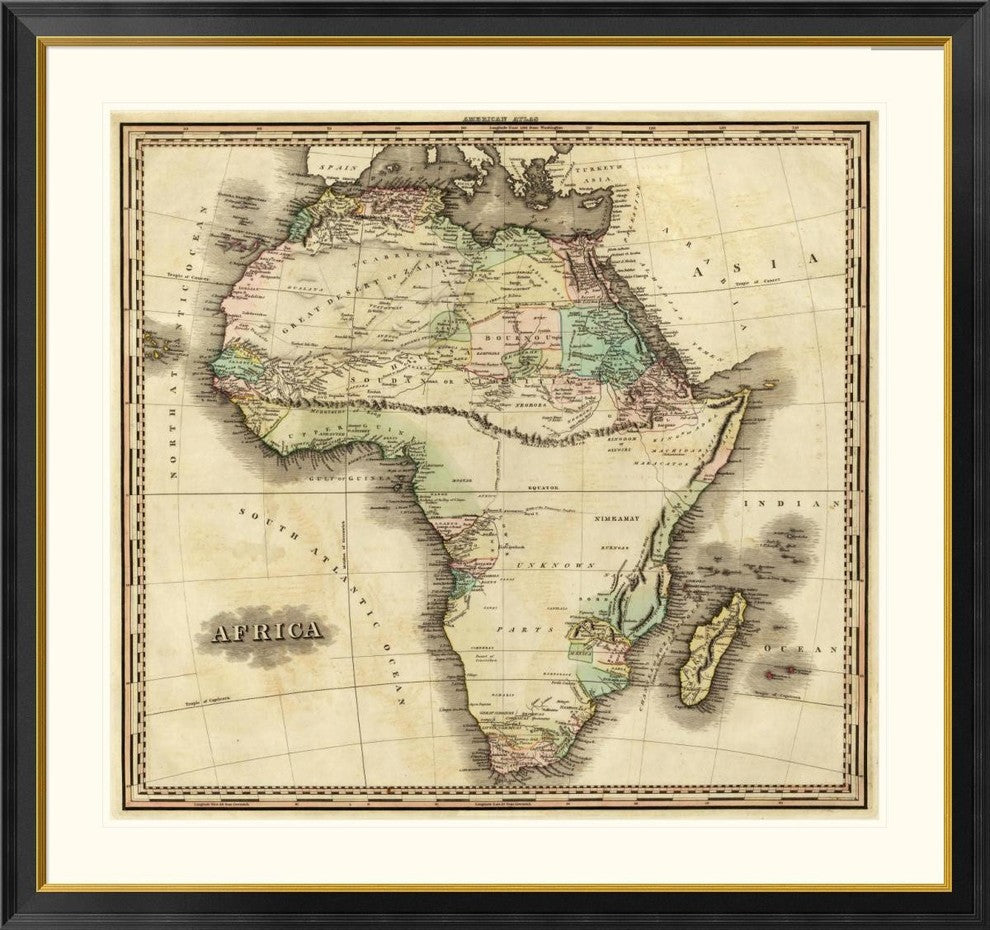 "Africa, 1823" Framed Digital Print by Henry S. Tanner, 46x43"