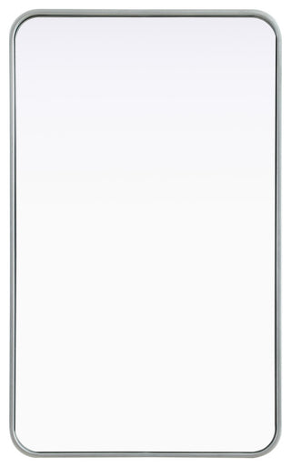 Home Living Contour Metal Rectangle Mirror 22x36, Silver