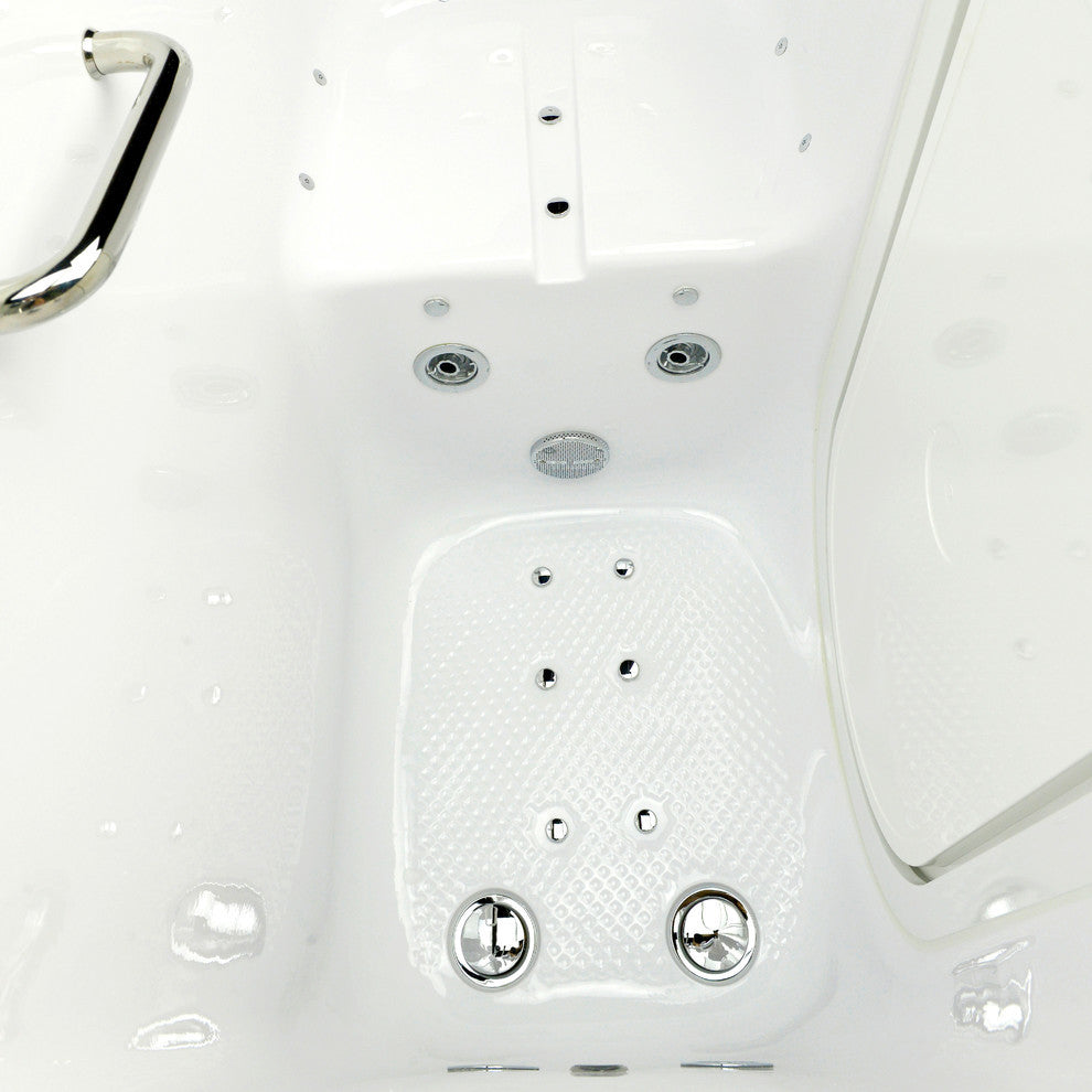 Ella Monaco 32"x52" Acrylic Walk-In-Bathtub, Outswing Door, 2 Piece Faucet
