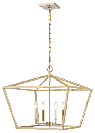 4-Light 23" Modern Gold Pendant