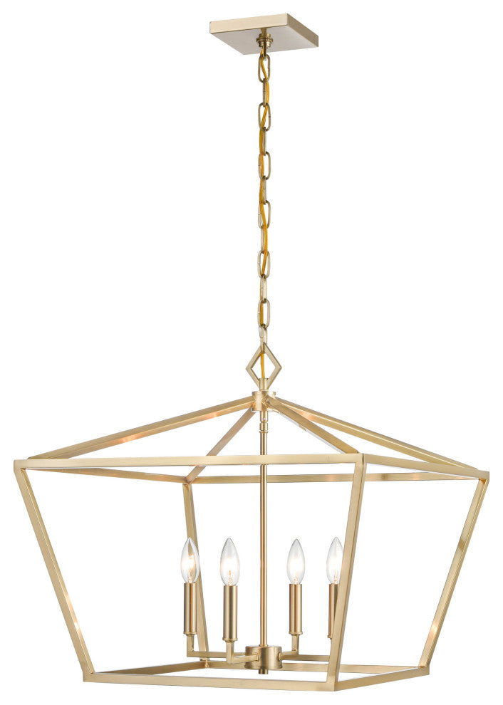 4-Light 23" Modern Gold Pendant