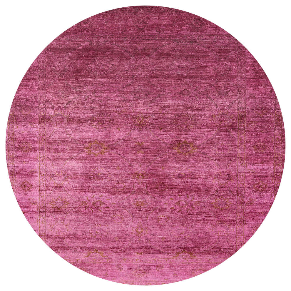 Ahgly Company Indoor Round Mid-Century Modern Area Rugs, 7' Round