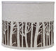 Birch Tree Stencil Shade, 12", Drum With Spider Fitter