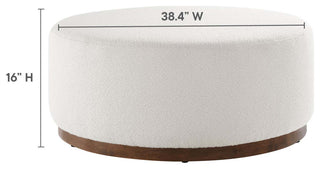 Tilden Large 38" Round Boucle Upholstered Upholstered Ottoman