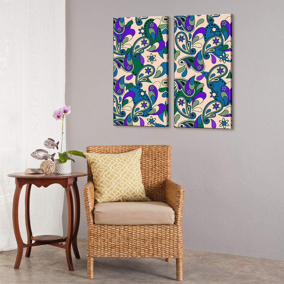 Geometric Study VII-II Canvas Wall Art 2-Piece Set