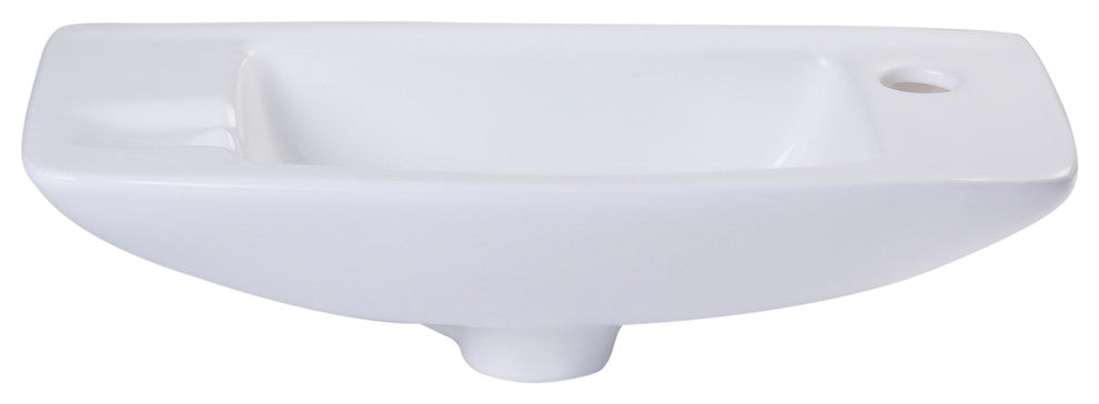 Small White Wall Mounted Porcelain Bathroom Sink Basin