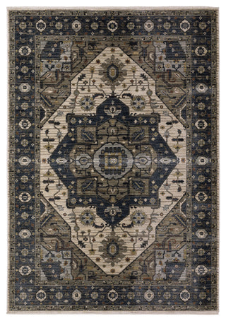 Oriental Weavers Eliana ELI05 Medallion Rug, Blue, 5'3"x7'6"