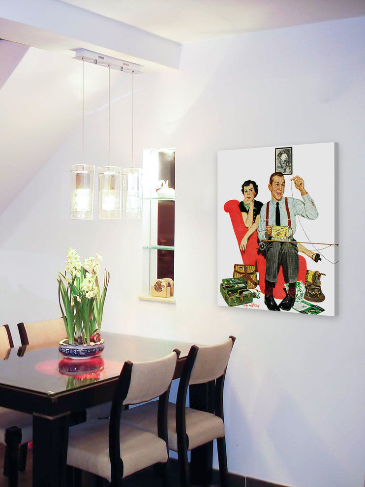 "Fishing Season" Painting Print on Canvas by M. Coburn Whitmore