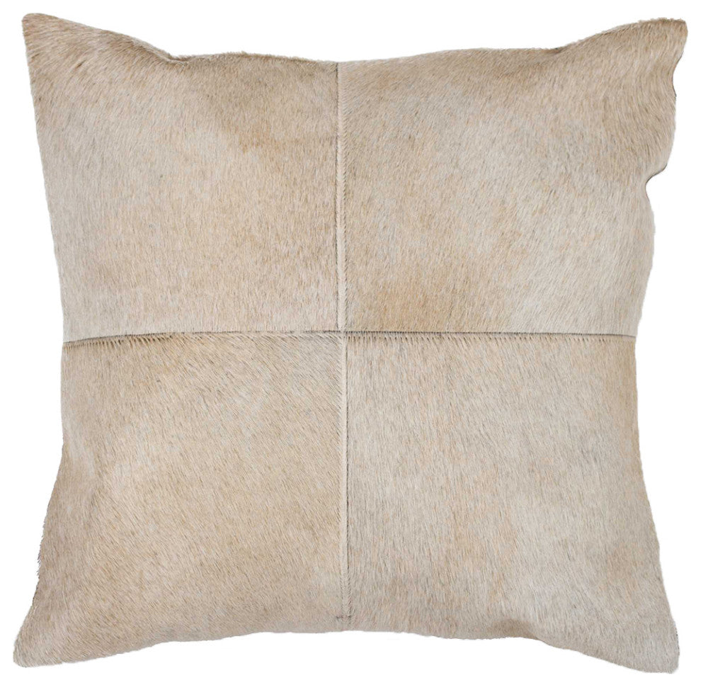 HomeRoots 18" x 18" x 5" Natural Quattro Pillow
