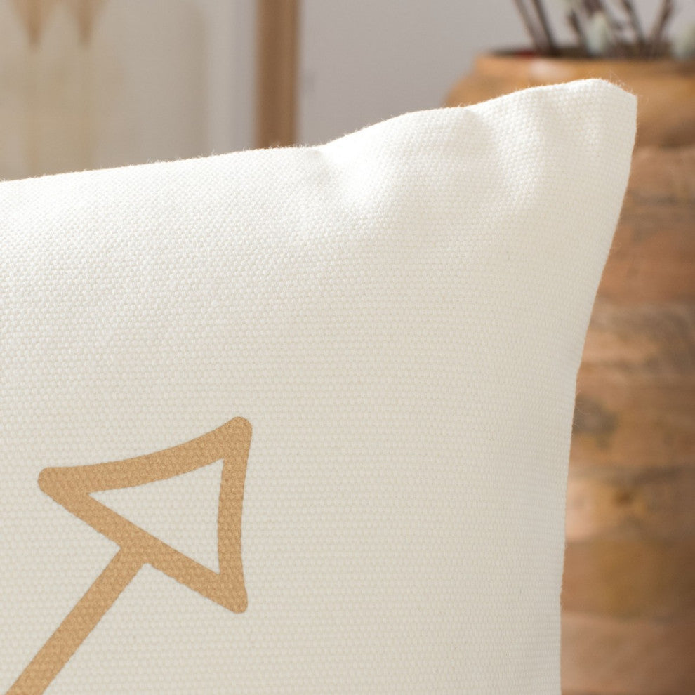 Safavieh Compass Pillow Beige/Gold 18" X 18"