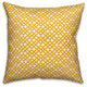 Yellow Lattice Pattern Outdoor Throw Pillow, 16"x16"