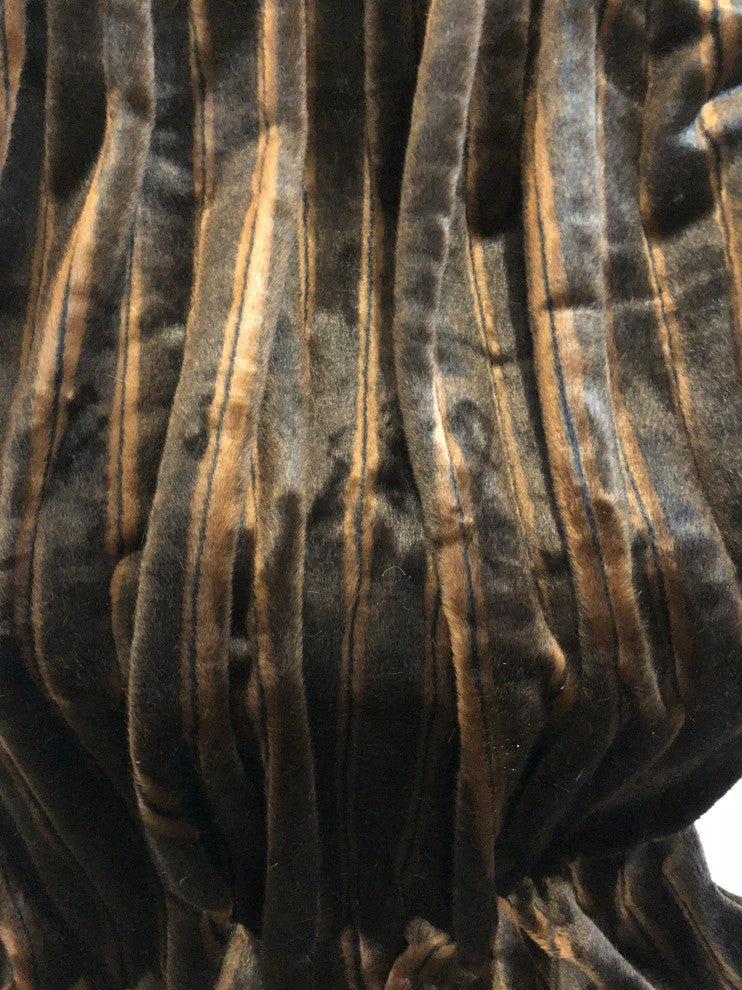 Plutus Fancy Brown Faux Mink Handmade Throw Blanket, 80 X 90 Full, Single Sided