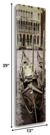 13" Ancient Venetian Gondola Boatyard Giclee Wrap Canvas Wall Art