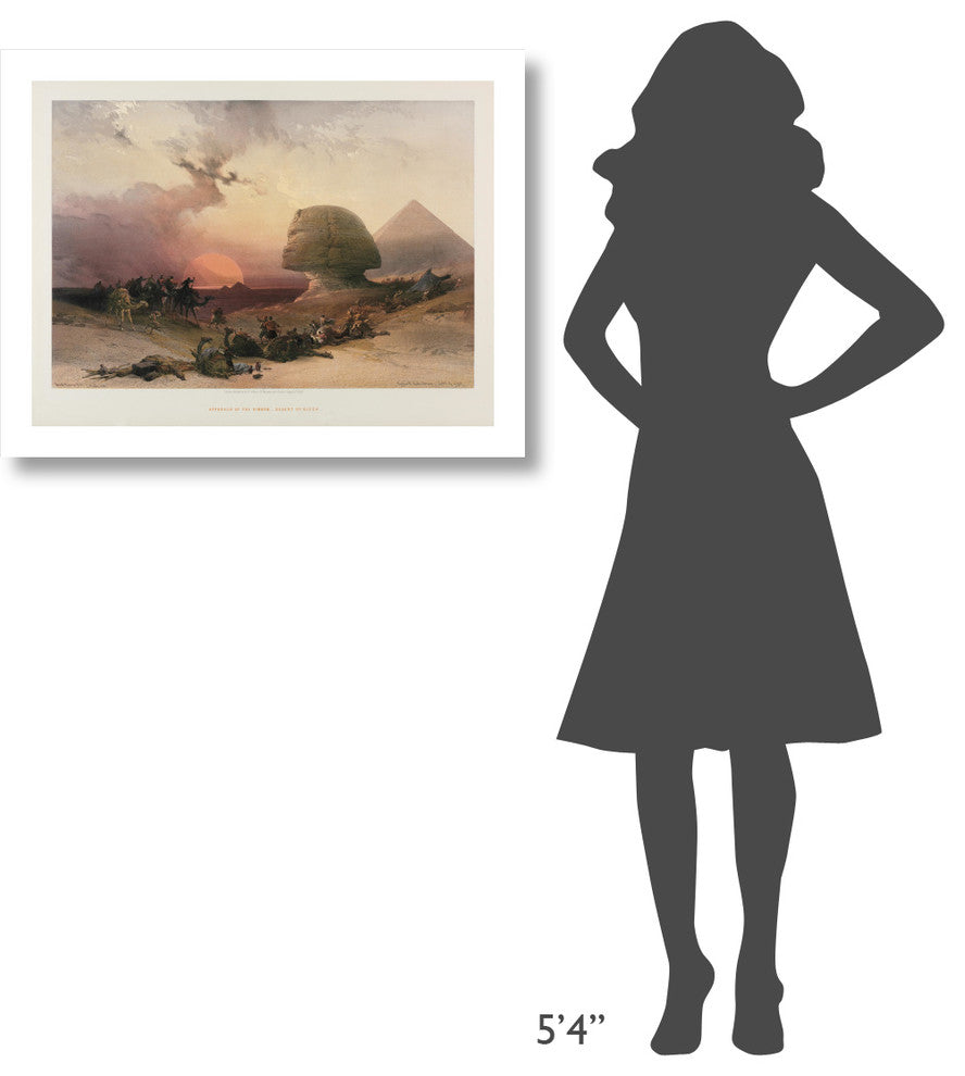 "Egypt and Nubia, Volume III Approach of the Simoon-Desert" Paper Art, 32"x24.5"