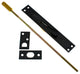 Genuine Solid Brass Extension Flush Bolt UL Standard 12" Rod, Matte Black
