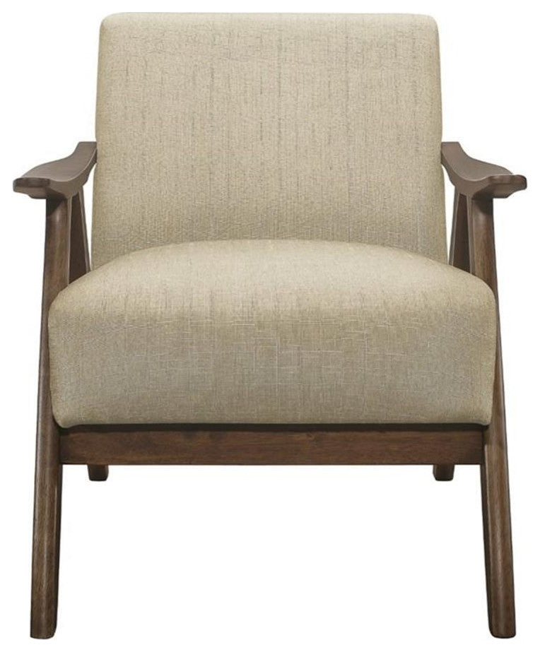 Lexicon Elle Accent Chair with Arm Rest in Light Brown