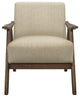 Lexicon Elle Accent Chair with Arm Rest in Light Brown