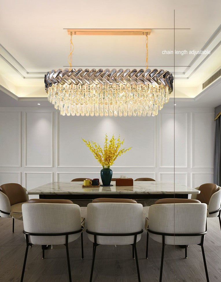 MIRODEMIÂ® Fluelen | Colourful Rainbow Glass Ball Chandelier, L31.5", Dimmable, Cool Light