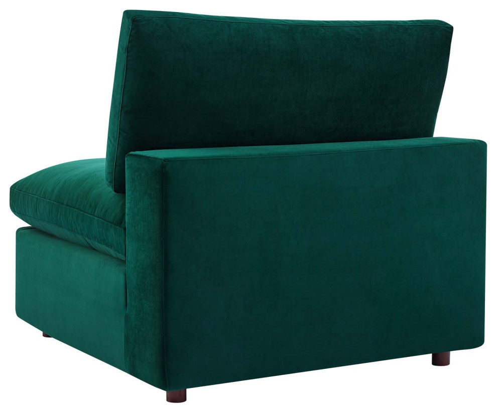 Sectional Sofa Set, Velvet, Green, Modern, Living Lounge Hotel Lobby Hospitality