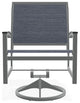 Bazza Sling Outdoor Swivel Rocker, Augustine Denim/Graphite