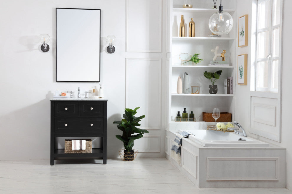 Matilda 30" Single Bathroom Vanity Set, Black