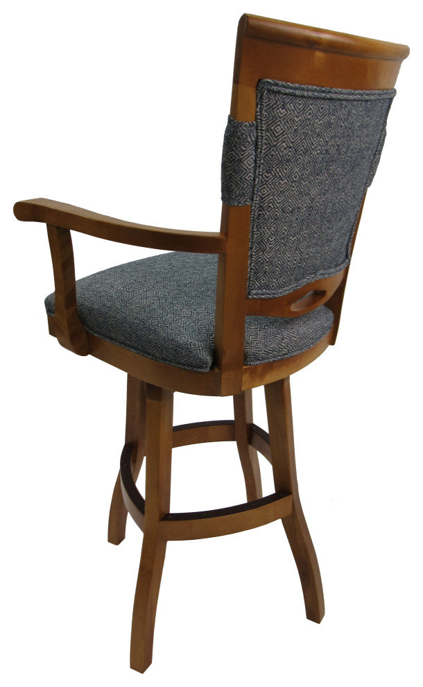 Swivel Solid Wood Extra Tall Stool, 410, Brown Cedar, 34"