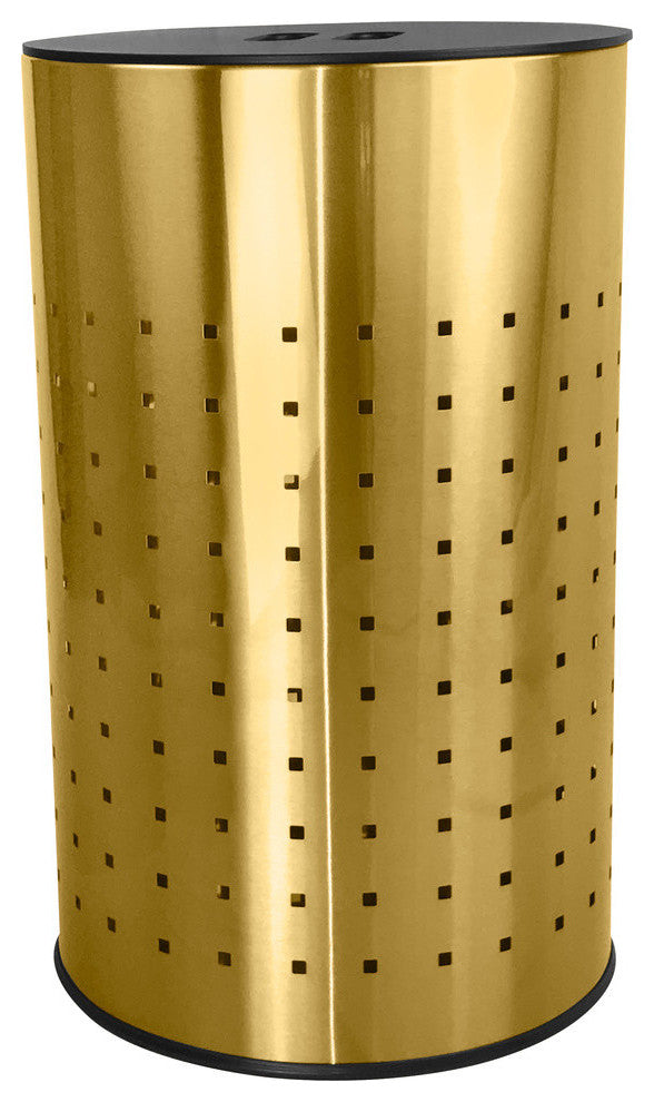 50L Laundry Hamper, Brushed Gold