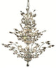 Elegant Orchid Dining Room Light, Chrome Finish With Royal Cut Crystal
