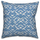 Blue and White Aztec Pattern 16x16 Throw Pillow