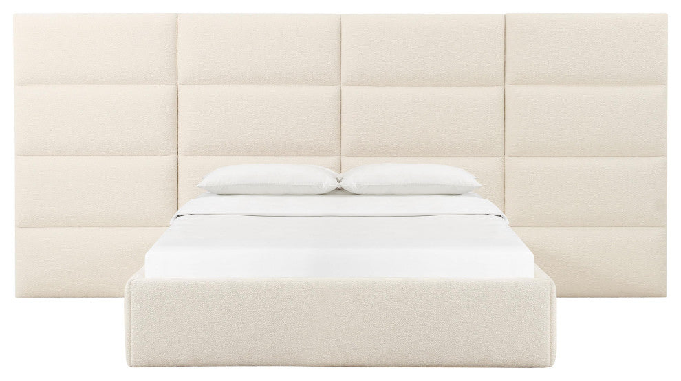 Eliana Cream Boucle Queen Wings (Set of 2) - Cream