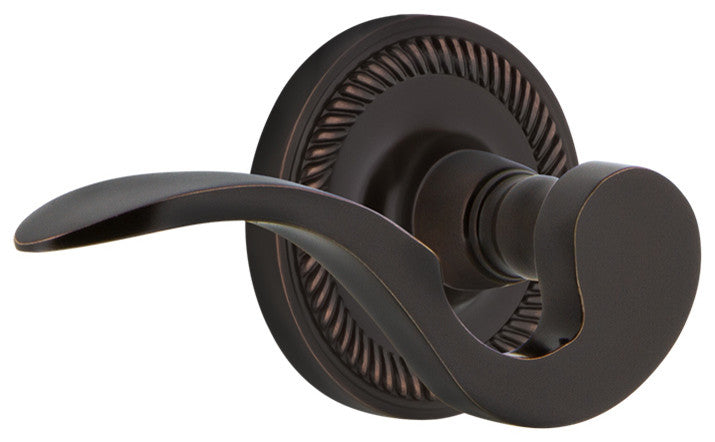 Rope Rose With Manor Lever, Timeless Bronze, Privacy, Right-Handed