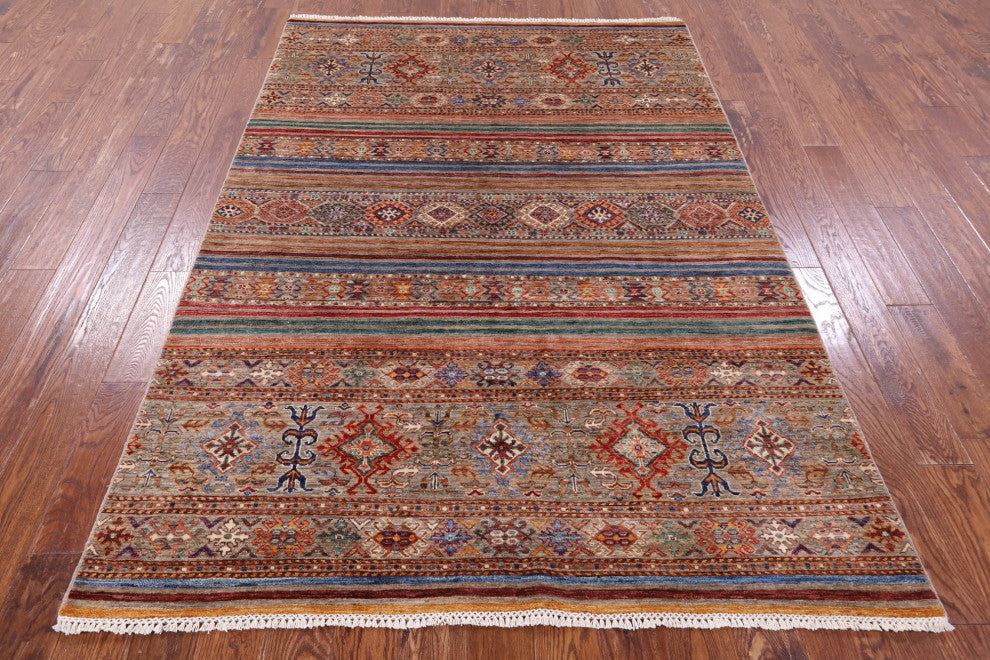 Handmade Khorjin Super Kazak Rug 5' 7" X 8' 0" Q11271